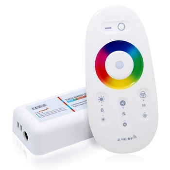 Контролер для RGB LED стрічки з сенсорним пультом (2.4GHz, 12–24V, 18A)