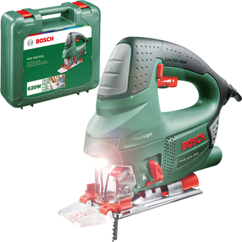 Електролобзик Bosch PST 900 PEL (0.62 кВт, 3100 ход/хв) лобзик з чотирма рівнями маятникового ходу (26134)