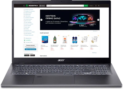 Ноутбук Acer Aspire 15 A15-61M-R22U (NX.JDHEU.006) Steel Gray