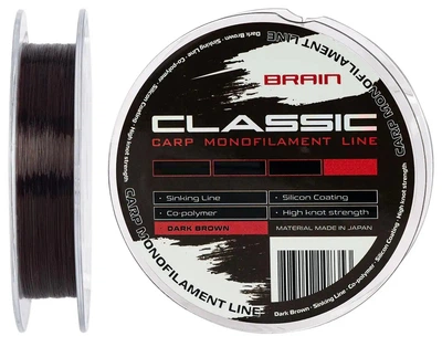 Волосінь Brain Classic Carp Line Dark brown 600m 0,25mm 6,6kg 15lb (1858-81-13)