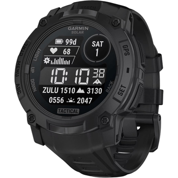 Смарт-годинник Garmin Instinct 3 Solar 50mm Tactical Edition Black with Black Band (010-02935-50) [135951]
