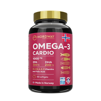 Омега 3 Кардио NORDWAY OMEGA-3 Cardio 1000мг 90 капсул