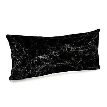 Подушка для дивана (оксамит) 50х24 см Чорний мармур (52BP_ORG008) TM Presentville
