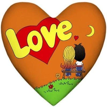 Подушка сердце Love, оранжевая (4PS_17LV002) TM Presentville