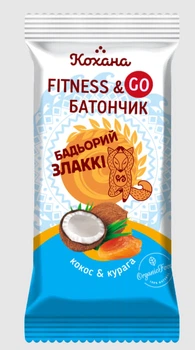 Батончик з курагою, кокосом і фініком 40 г ТМ Кохана