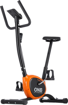 Rower treningowy One Fitness RW3011 mechaniczny Czarno-pomarańczowy (5907695575606)