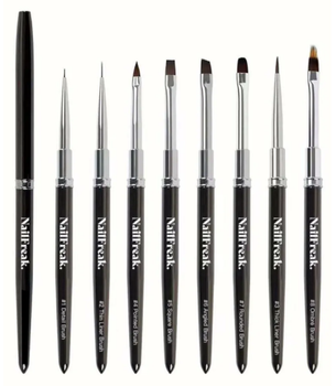 Zestaw pędzli do manicure NailFreak  Borstset 8 szt  (5712568004530)