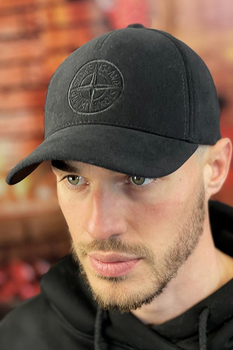 Чоловіча бейсболка Braxton "Stone Island" чорний (6094-3)