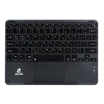 Клавиатура беспроводная JEQANG JB-380 bluetooth charging and lighting touch keyboard Черный