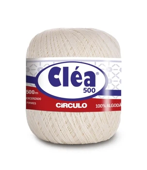 8176 CLEA 500 пряжа (100% мерс.бавовна, 76гр. 500м. ), молочний