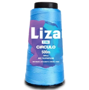 2151 LIZA THIN (FINA) пряжа 100% поліпропілен . 500 м . 92 г, блакитний