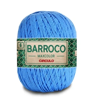 2500 BARROCO MAXCOLOR 6 пряжа (100% бавовна, 200гр. 226м), блакитний