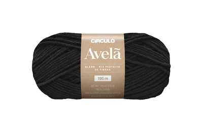 8990 AVELA пряжа (60%бавовна, 40%акріл, ), чорний