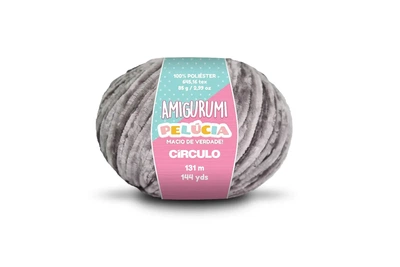 8797 AMIGURUMI PELUCIA пряжа (100% поліестер, 85гр. 131м. ), сірий