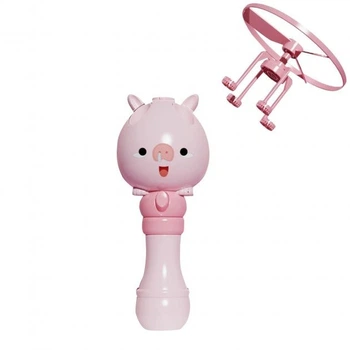 Генератор мыльных пузырей Bubble Toy баббл той пузырчатая машина с летающим пропеллером Розовый