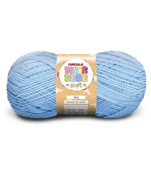 2253 MAIS BEBE SOFT пряжа (74% акрил, 26% віскоза, 100гр. 322м ), блакитний