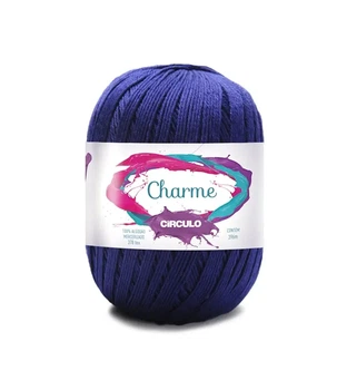 2856 CHARME пряжа (100% мерс.бавовна, 150гр. 396м. ), синій
