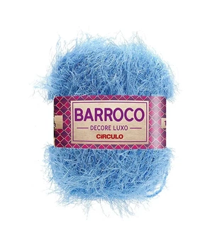 613 BARROCO DECORE LUXO пряжа (53% бавовна, 47% поліестер, 280гр. 180м. ), блакитний