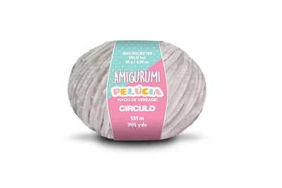 8008 AMIGURUMI PELUCIA пряжа (100% поліестер, 85гр. 131м. ), світло-сірий