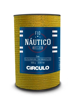 7854 FIO NAUTICO BRILHO пряжа (75% поліпропілен і 25% метал. фібра, 500гр. 150м. 1шт), жовтий