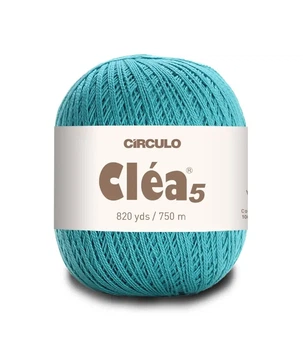 5556 CLEA 5 пряжа(100% мерс.бавовна, 151гр. 750м. ), блакитний