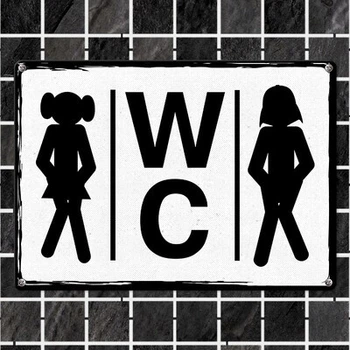 Металлическая табличка WC (MET_20J019_WH) TM Presentville