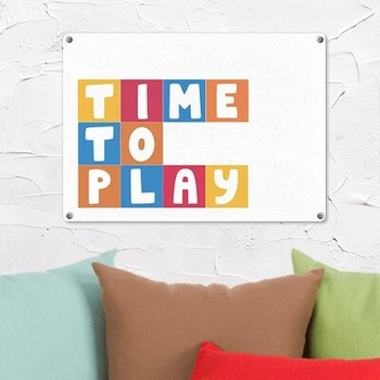 Металлическая табличка Time to play (MET_20J034_WH) TM Presentville