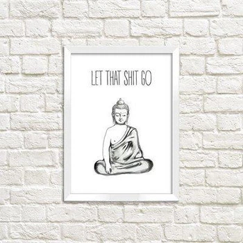 Постер в рамке A4 Let that shit go (WMT4_ART057_WH) TM Presentville