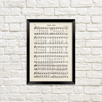 Постер в рамке a4 Jingle bells ноты (MT4_22NG001_BL) TM Presentville