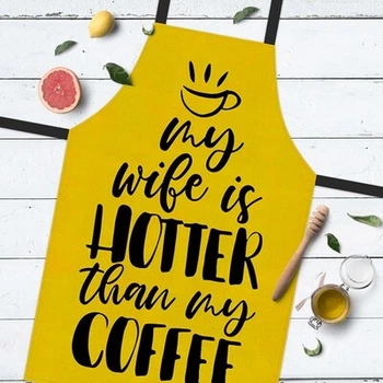 Полноцветный фартук Сolorful My wife is hotter than my coffee (FRTC_21M022) ТМ Presentville