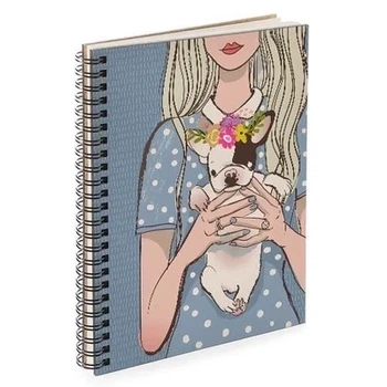 Блокнот Sketchbook (прямоуг.) Девушка и мопс (BDP_DOG001) TM Presentville