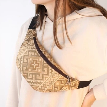 Сумка бананка BUMBAG Орнамент (BB_UKR005_MBR) TM Presentville