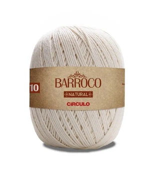 20 BARROCO 10 пряжа (100%бавовна, 400гр. 271м. ), натуральний