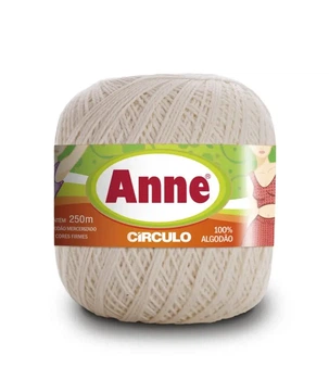 20 ANNE пряжа (100%мерс.бавовна, 74гр. 250м 6 мот. в уп.), молочний