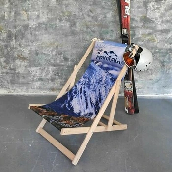 Шезлонг дерев'яний Hello, mountains (SHZL_19L020)ТМ Presentville