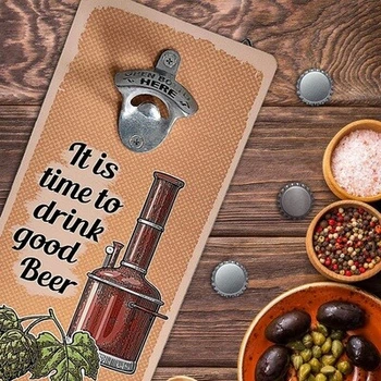 Настенная открывалка для бутылок It is time to drink good beer
