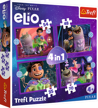 Пазли 4в1 Trefl Elio Позаземні місії 35+48+54+70 елементів 34665 (5900511346657)