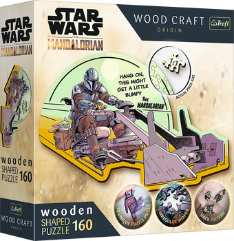 Пазл Trefl Wooden Star Wars The Mandalorian Мандалорець - возз'єднайтеся 160 елементів (5900511201871)