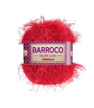 333 BARROCO DECORE LUXO пряжа (53% бавовна, 47% поліестер, 280гр. 180м. ), червоний