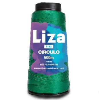5385 LIZA THIN (FINA) пряжа 100% поліпропілен . 500 м . 92 г, зелений