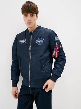 Куртка Airboss MA-1 NASA 2XL Replica Blue (707568225769)