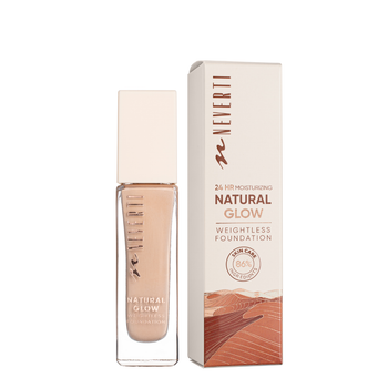 Тональная база для лица Neverti Natural Glow увлажняющая 32 мл (NP301), 001 Pinky Beige Розово-бежевая