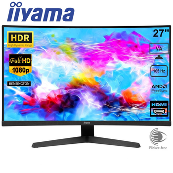 Монітор iiyama G2766HSU-B1 вигнутий VA 1920x1080 Full HD 27" / 4W