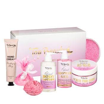 Подарочный набор уходовой косметики для женщин Top Beauty "Розовый" 5 предметов