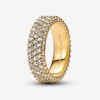 Каблучка Pandora Три ряди паве 162634C01 60