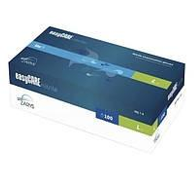 Перчатки нитриловые нестерильные неопудренные easyCARE nitrile L 100 шт синие
