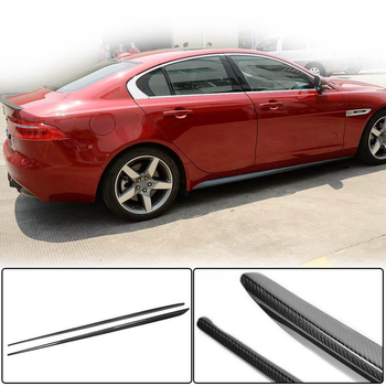 Боковые пороги (2015-2019, Карбон) для Jaguar XE 2016- рр