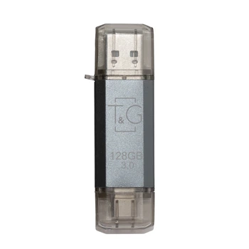 Флеш-накопичувач USB 3.0 128GB Type-C T&G 009 Star Series Сріблястий (TG009TC-128GSL3)