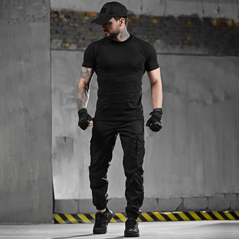Комплект 3в1 Bandit Police Футболка и Брюки + Кепка черный размер 2XL