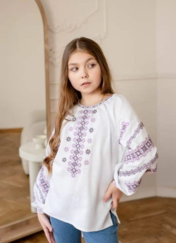 БІЛА ДИТЯЧА ВИШИВАНКА Vyshyvanka 134 "Зерно", арт.4366